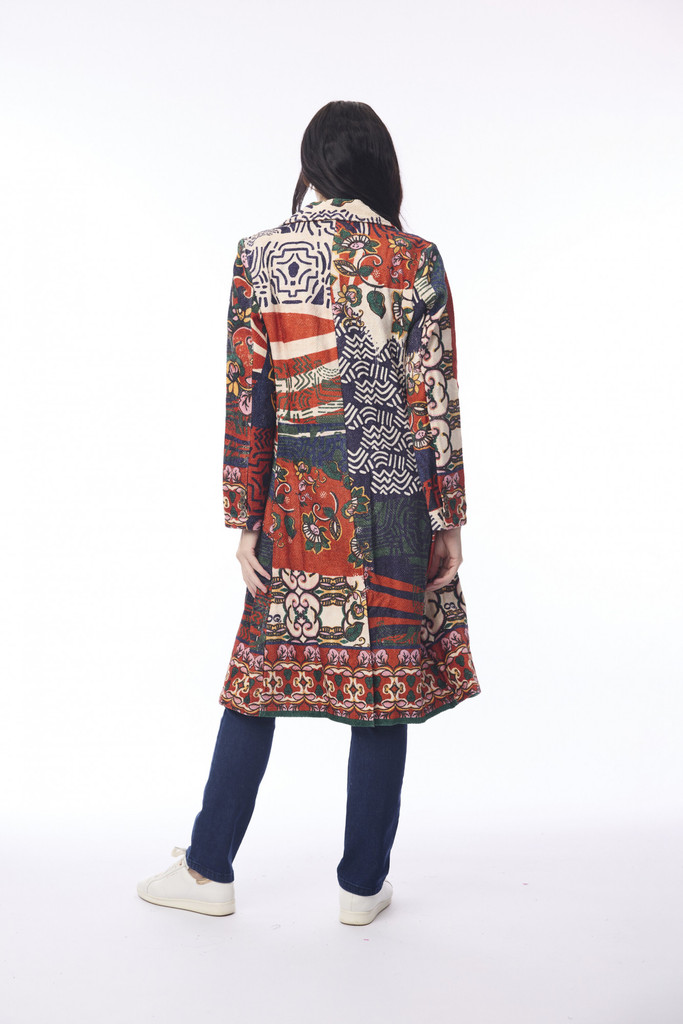 Women's Coat | Zapotec Long Coat  | ORIENTIQUE