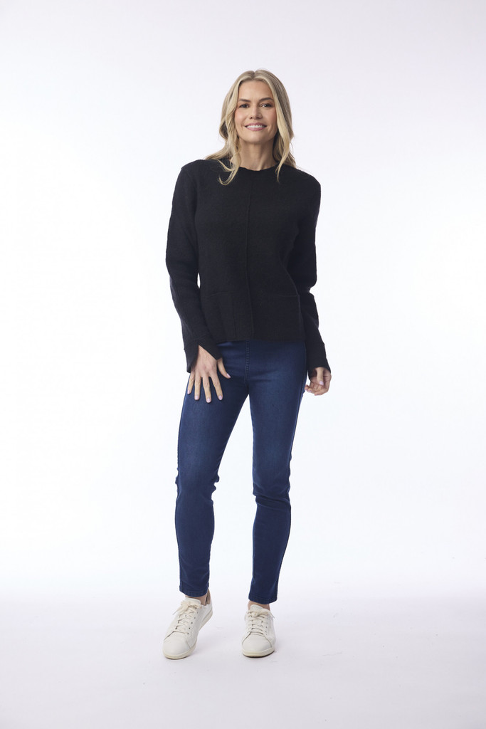 Women's Top | Wool Knit Boxy Top | ORIENTIQUE