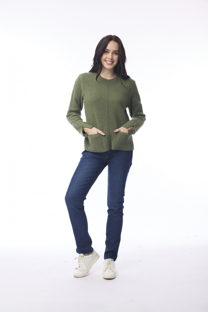 Women's Top | Wool Knit Boxy Top | ORIENTIQUE