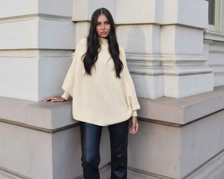 Women's Knits| Oversized Poncho Knit | CINNEMON CREATIONS