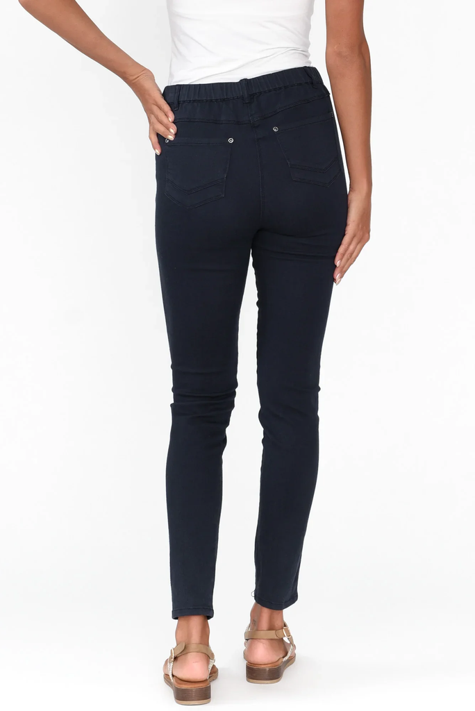 Women's Pant | Full Length Stretch Denim Jegging | Cafe Latte
