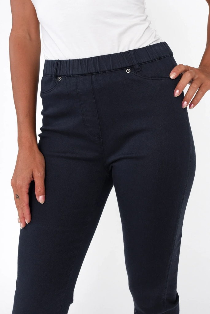 Women's Pant | Full Length Stretch Denim Jegging | Cafe Latte