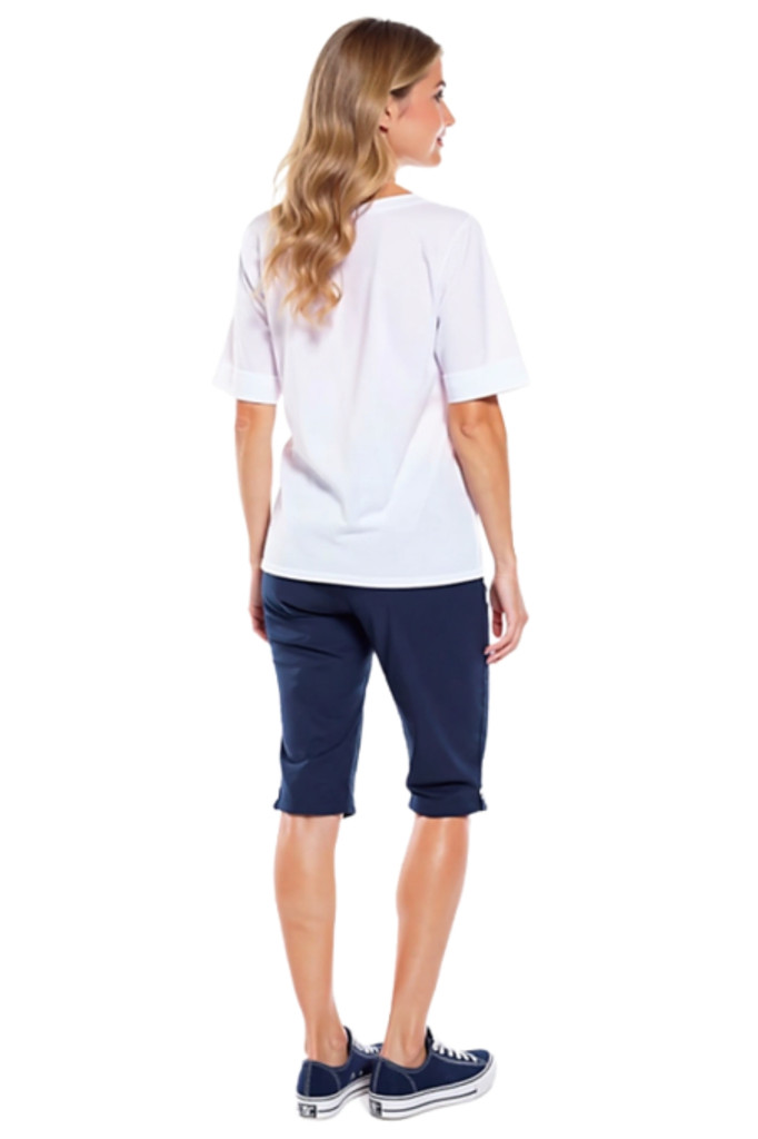 Women's Top | Cuff Hem T-Shirt  | Cafe Latte