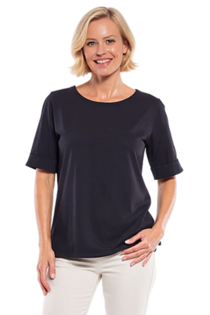 Women's Top | Cuff Hem T-Shirt  | Cafe Latte