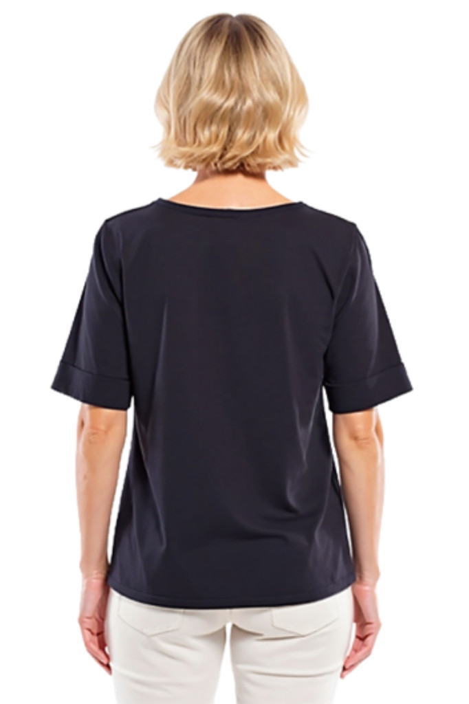 Women's Top | Cuff Hem T-Shirt  | Cafe Latte
