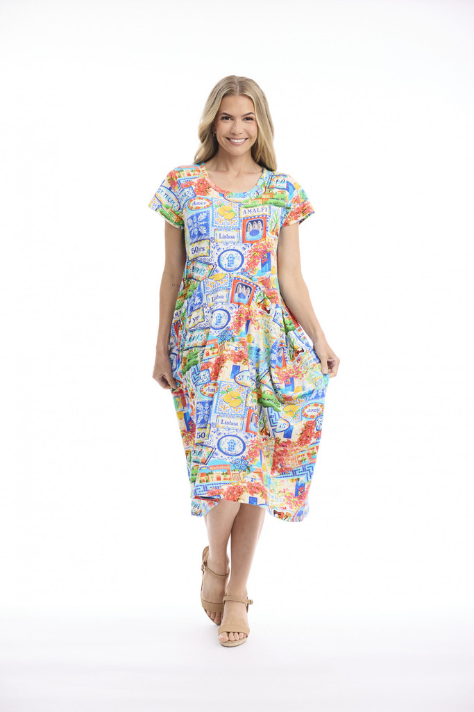 Women's Dresses | 50yrs Travel Godet Dress | ORIENTIQUE