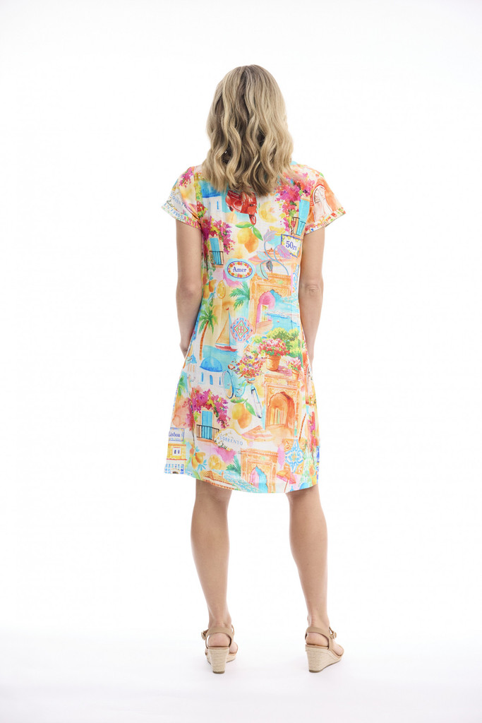 Women's Dresses | 50yrs Travel Patch Dress | ORIENTIQUE