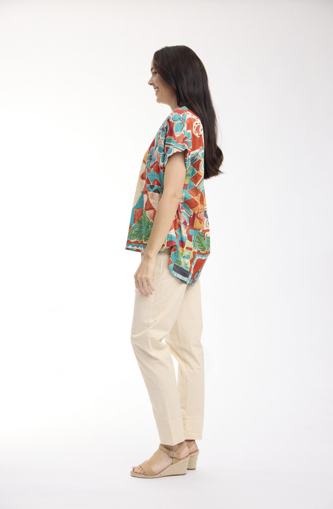 Women's Top | Gambetta Placket Top | ORIENTIQUE