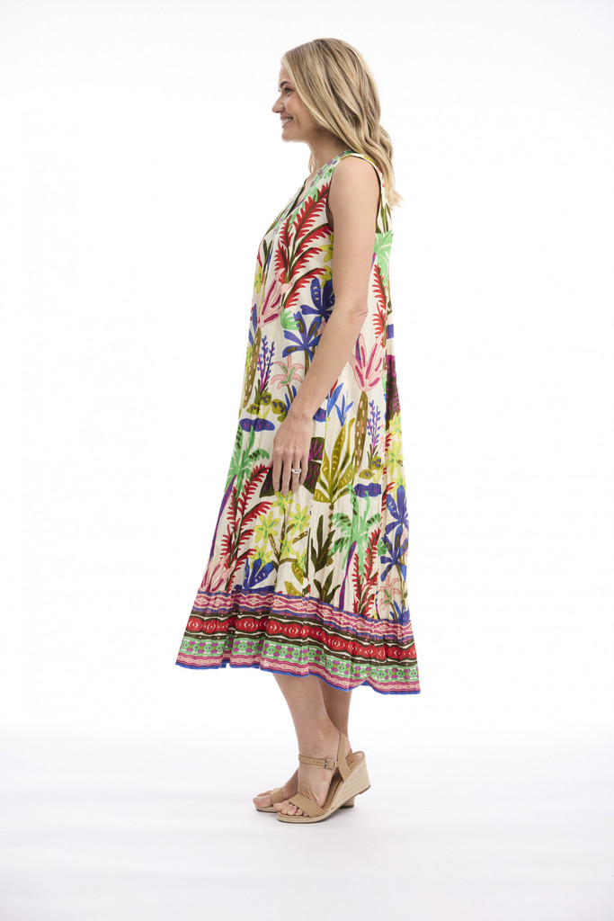 Women's Dresses | Paloma Maxi V Sleeveless Dress | ORIENTIQUE