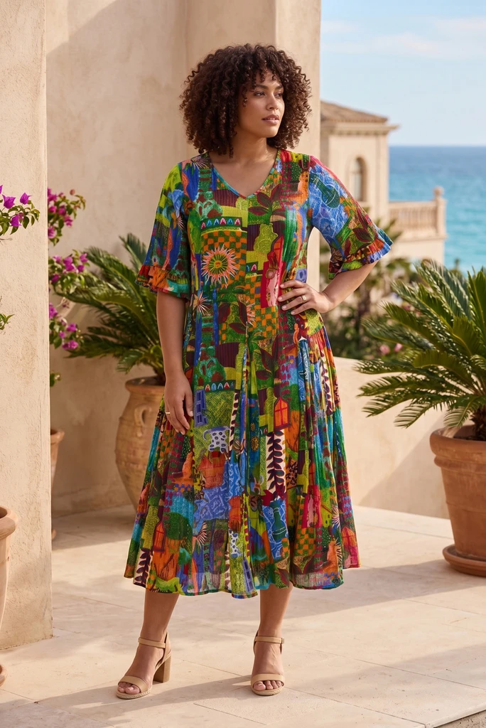 Women's Dresses | Le Moulin Godet Dress | ORIENTIQUE