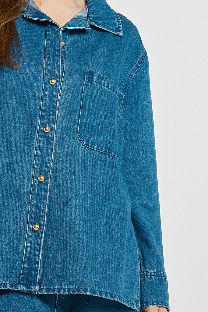 Women's Tops | Vespa Denim Shirt | BETTY BASICS