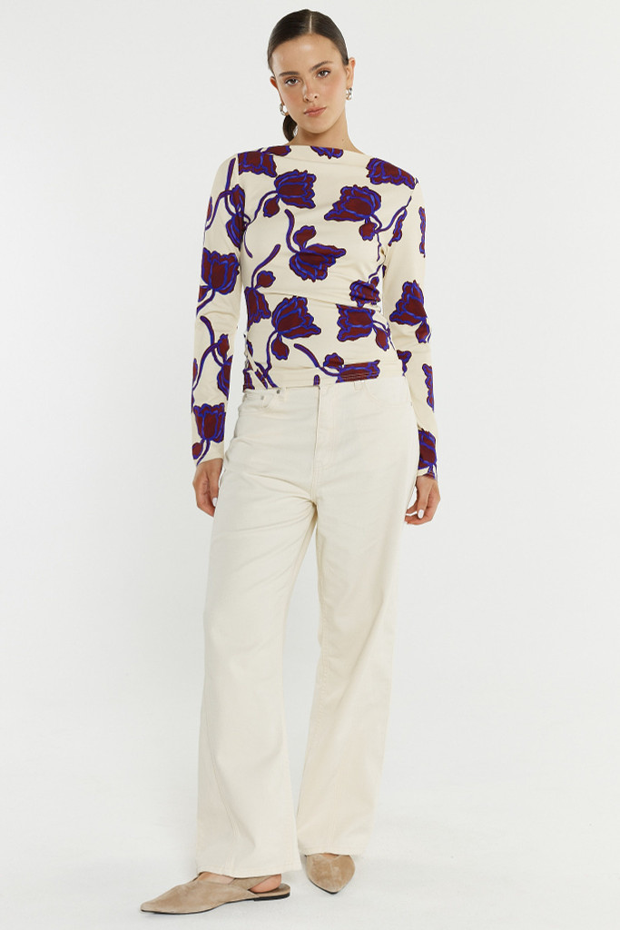 Women's Top | Jade Seamed Jersey Top | SASS