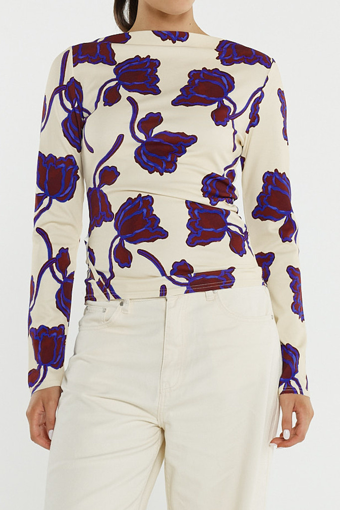 Women's Top | Jade Seamed Jersey Top | SASS