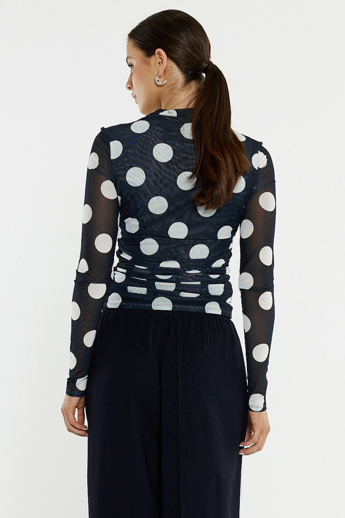 Women's Top | Pammie Seamed Mesh Top | SASS