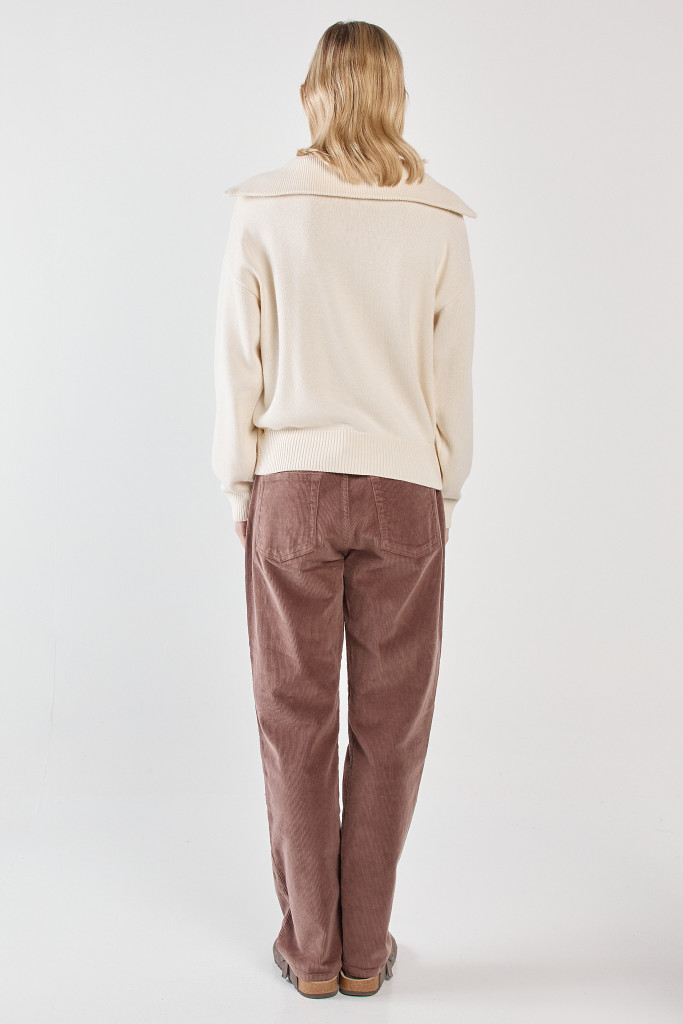 Women's Knit | Esti Pointelle Zip Up Knit | SASS