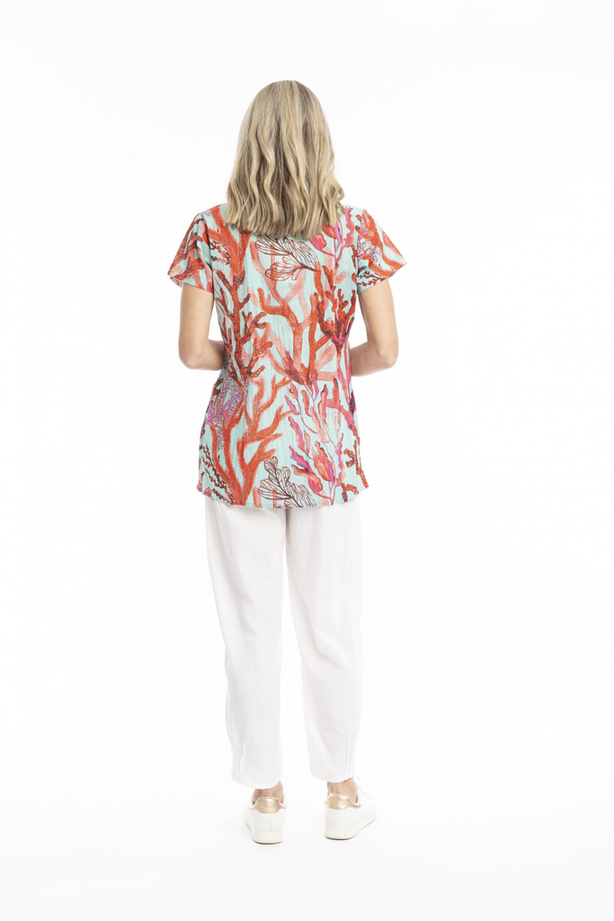 Women's Top | Kayla Short Sleeve Cotton Blouse | ONE SUMMER