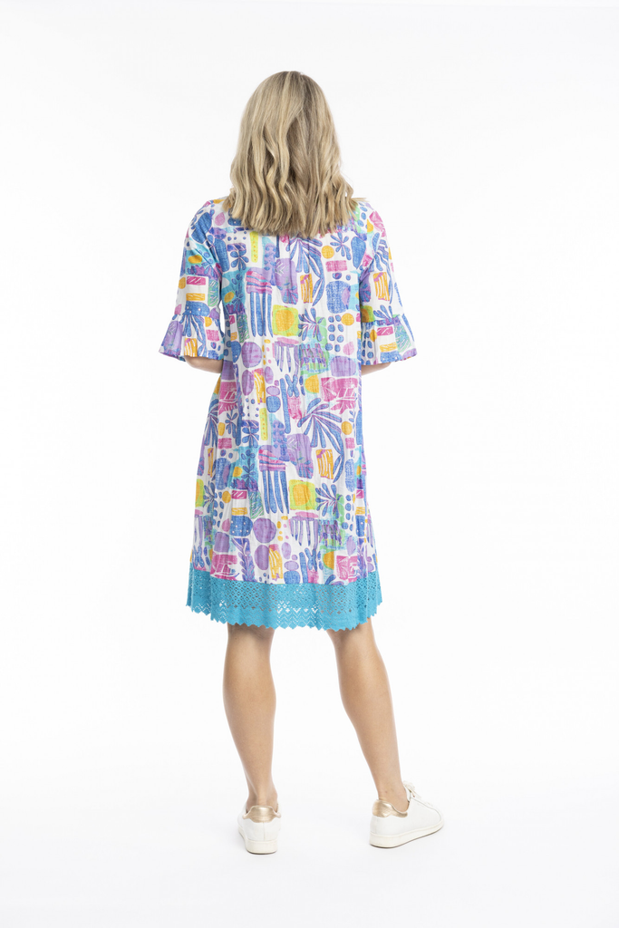 Women's Dresses | Hannah Short Sleeve Tunic Boho Dress | ONE SUMMER