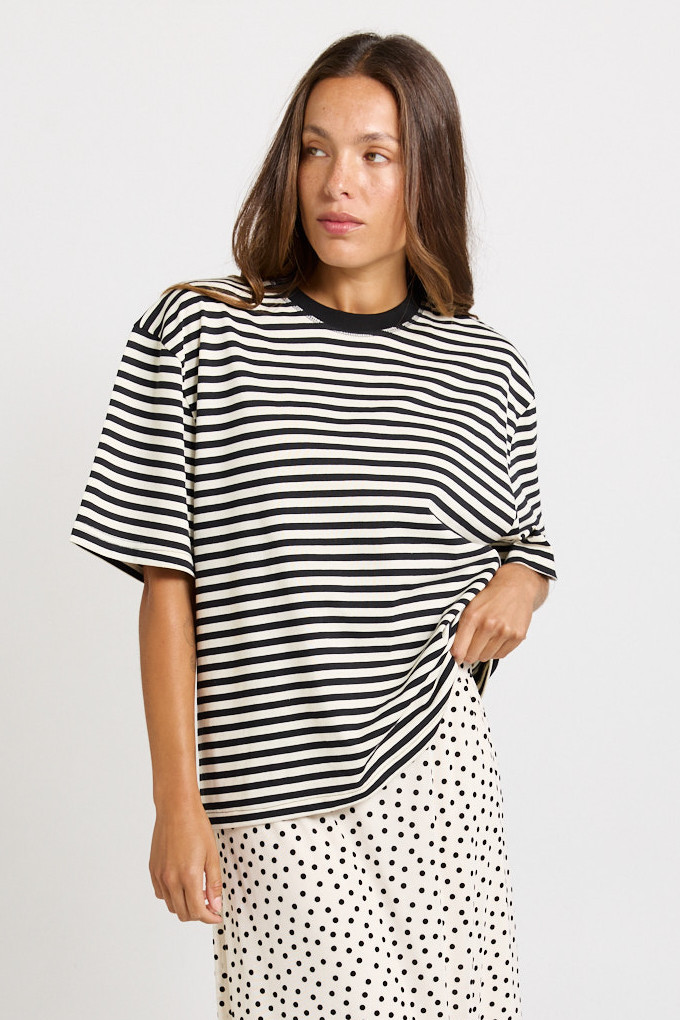 Women's Top | Jazel Slouch Stripe Tee | SASS