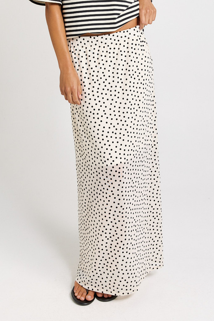 Women's Skirt | Rachel Spot Mesh Maxi Skirt | SASS