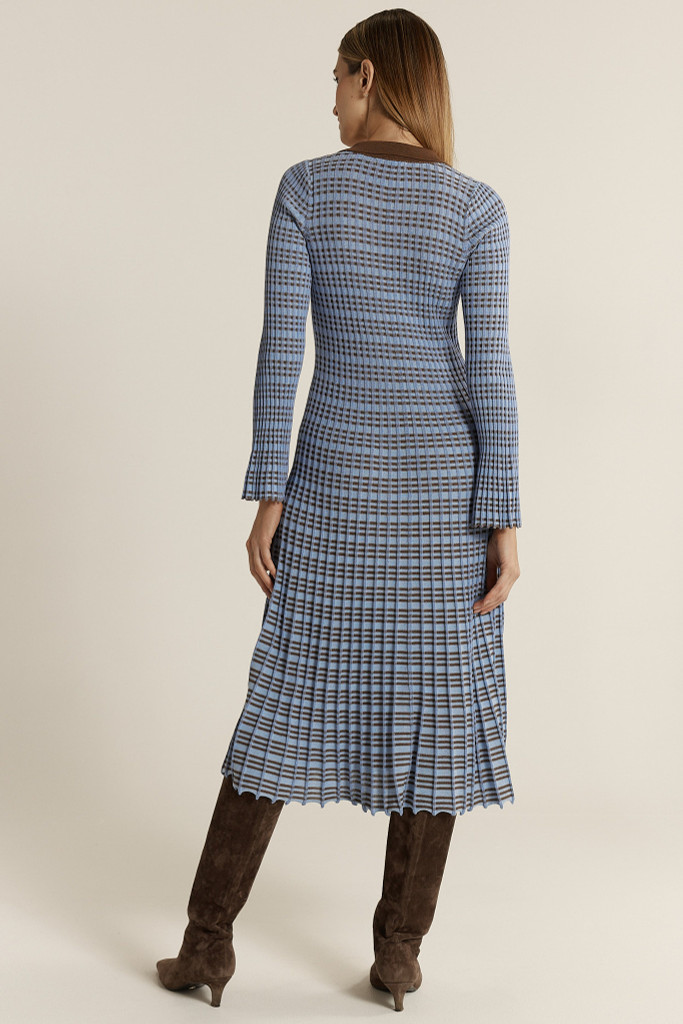 Women's Dress | Nesta Check Knit Dress | Fate + Becker