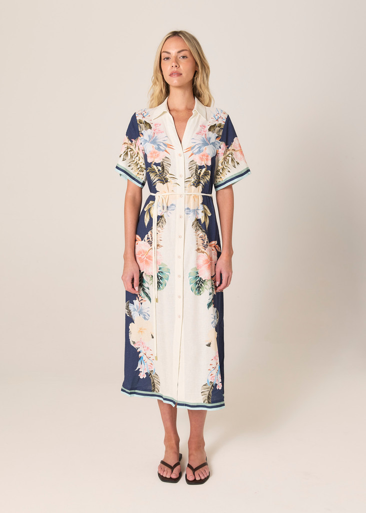 Women's Dress | Solara Placement Print Shirt Dress | Fate + Becker
