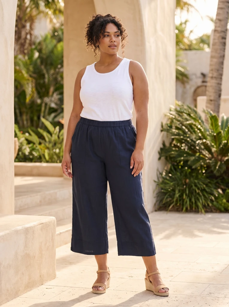 Women's Pants | Linen Blend Pant | ORIENTIQUE