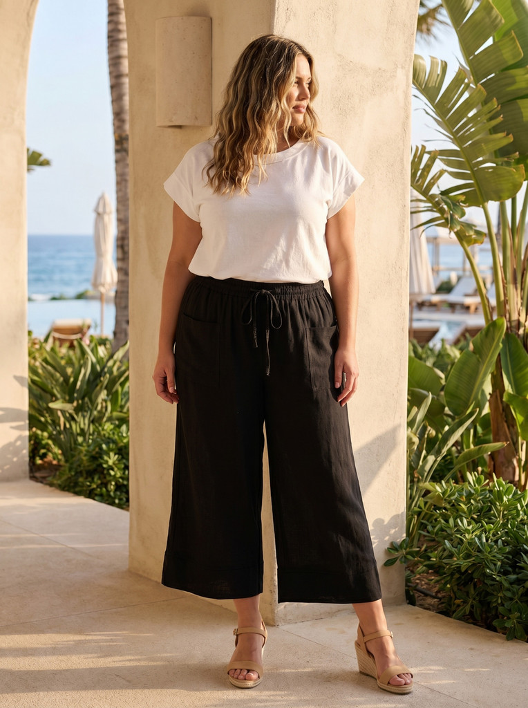 Women's Pants | Linen Blend Pant | ORIENTIQUE