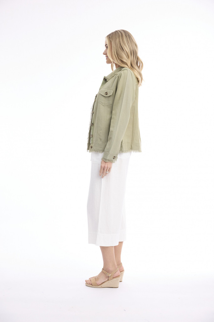 Women's Dresses | Linen Blend Fringe Jacket  | ORIENTIQUE