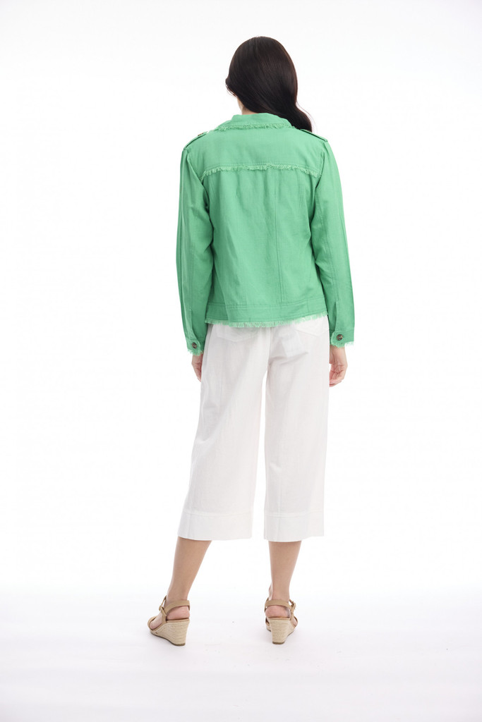 Women's Dresses | Linen Blend Fringe Jacket  | ORIENTIQUE