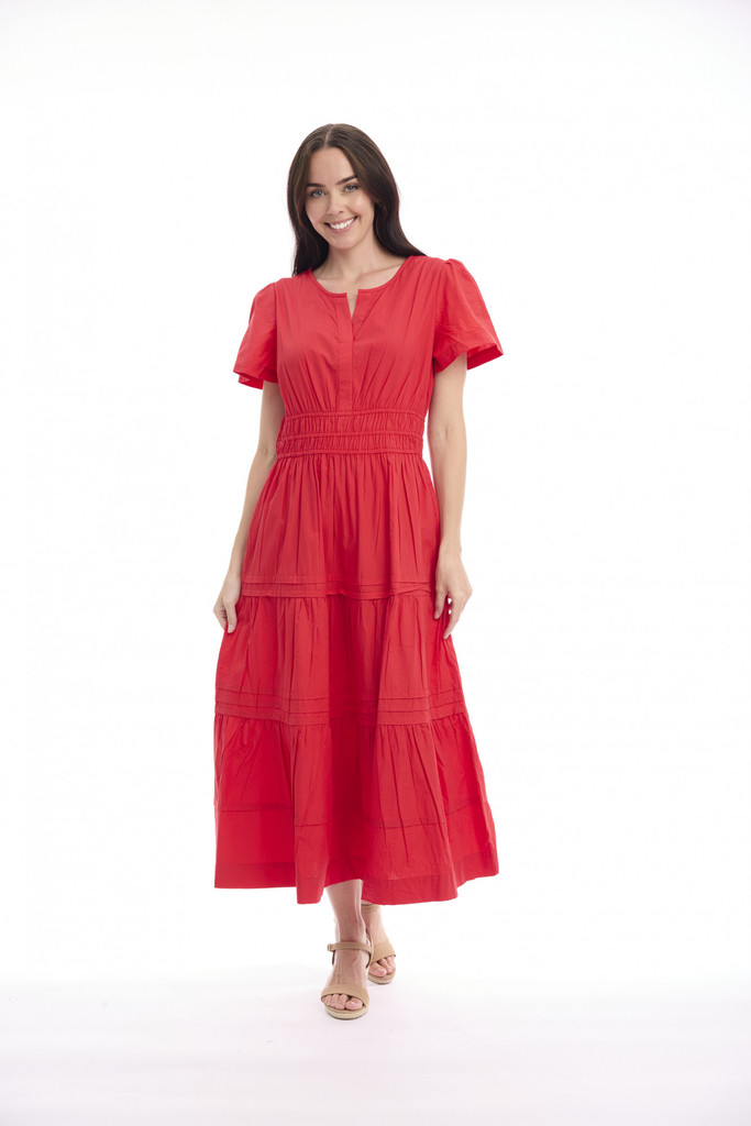 Women's Dresses | Poplin Maxi Short Sleeve Dress | ORIENTIQUE