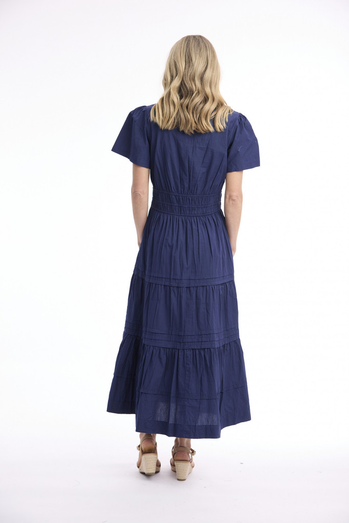 Women's Dresses | Poplin Maxi Short Sleeve Dress | ORIENTIQUE