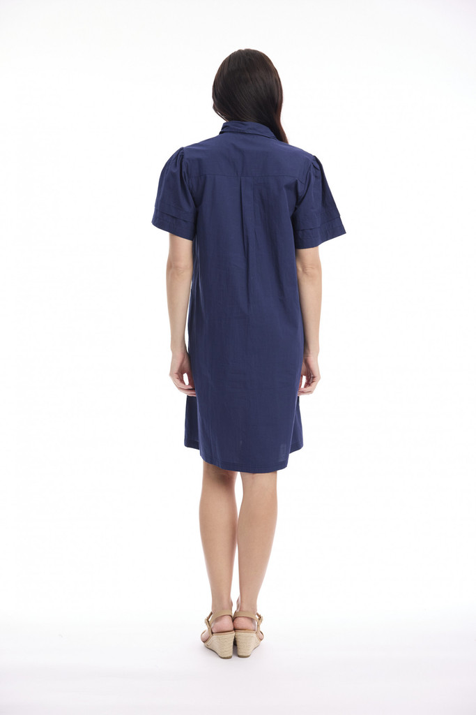 Women's Dresses | Poplin Maxi Short Sleeve Dress | ORIENTIQUE