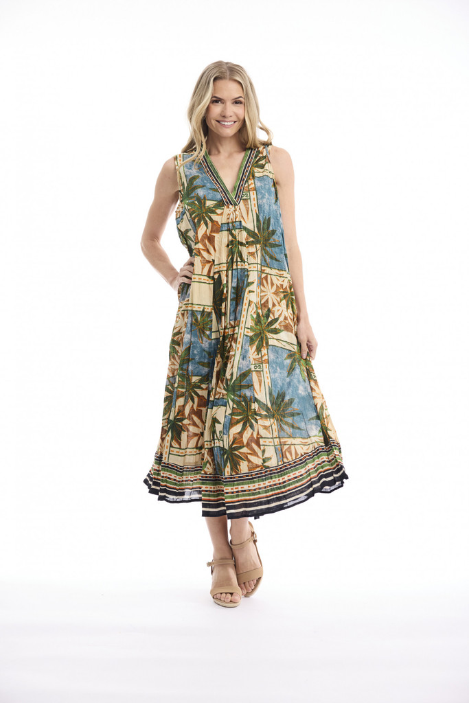 Women's Dresses | Allard Maxi V Sleeveless Dress | ORIENTIQUE