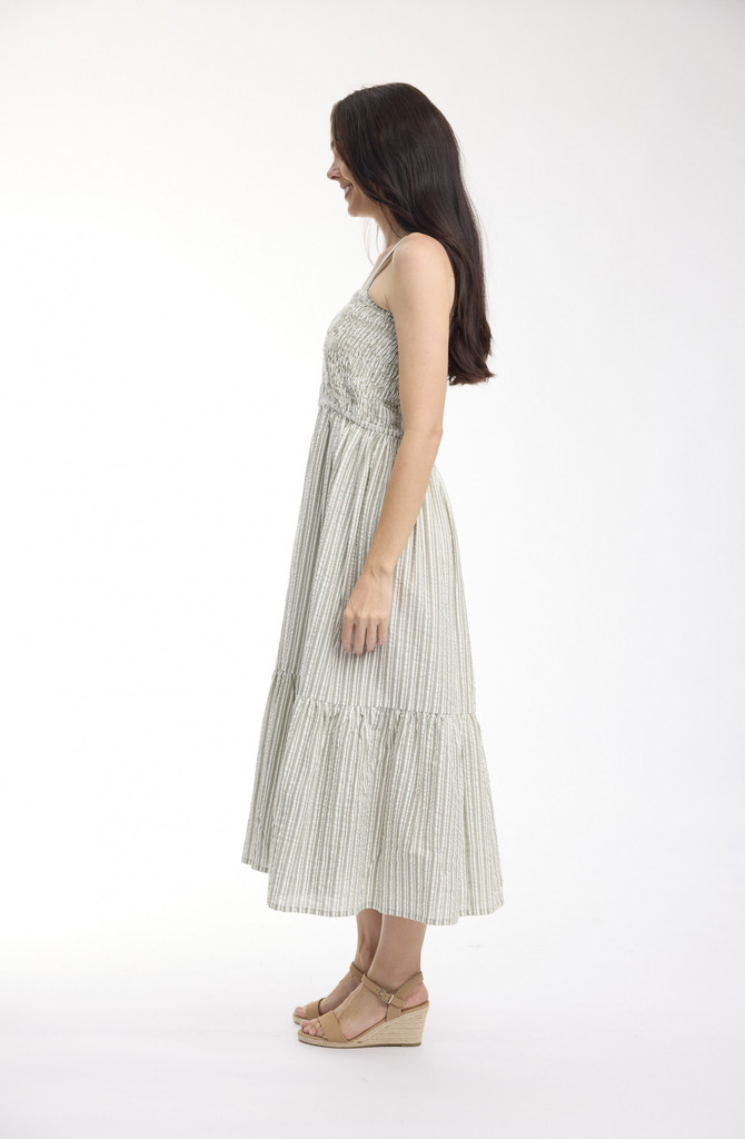 Women's Dresses | Calcutta Shirred Strappy Dress | ORIENTIQUE