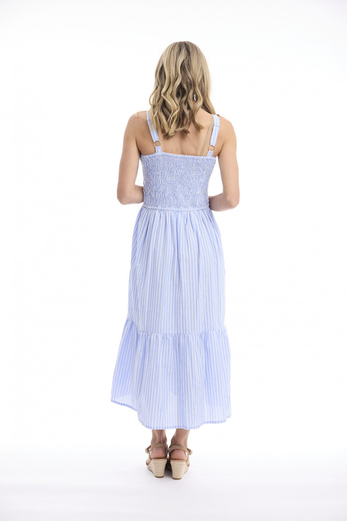Women's Dresses | Calcutta Shirred Strappy Dress | ORIENTIQUE