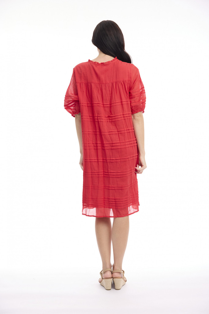 Women's Dresses | Cotton Gauze Pleated Dress | ORIENTIQUE