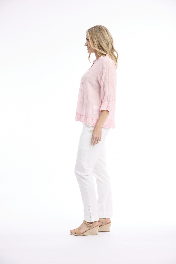 Women's Top | Cotton Gauze Buttonthrough Top | ORIENTIQUE