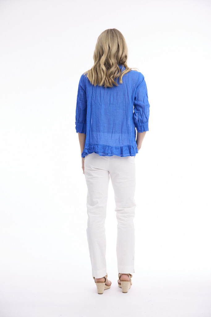 Women's Top | Cotton Gauze Buttonthrough Top | ORIENTIQUE