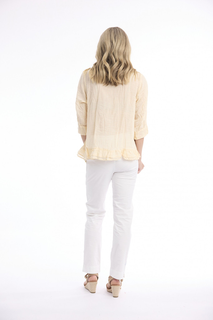 Women's Top | Cotton Gauze Buttonthrough Top | ORIENTIQUE