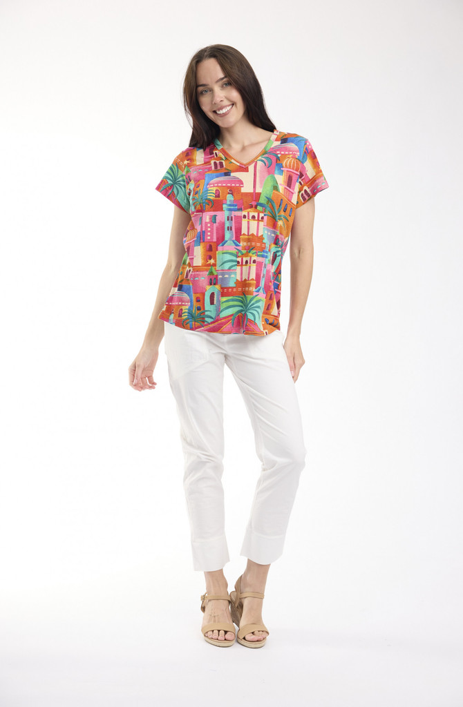 Women's Top | V T-Shirt  | ORIENTIQUE