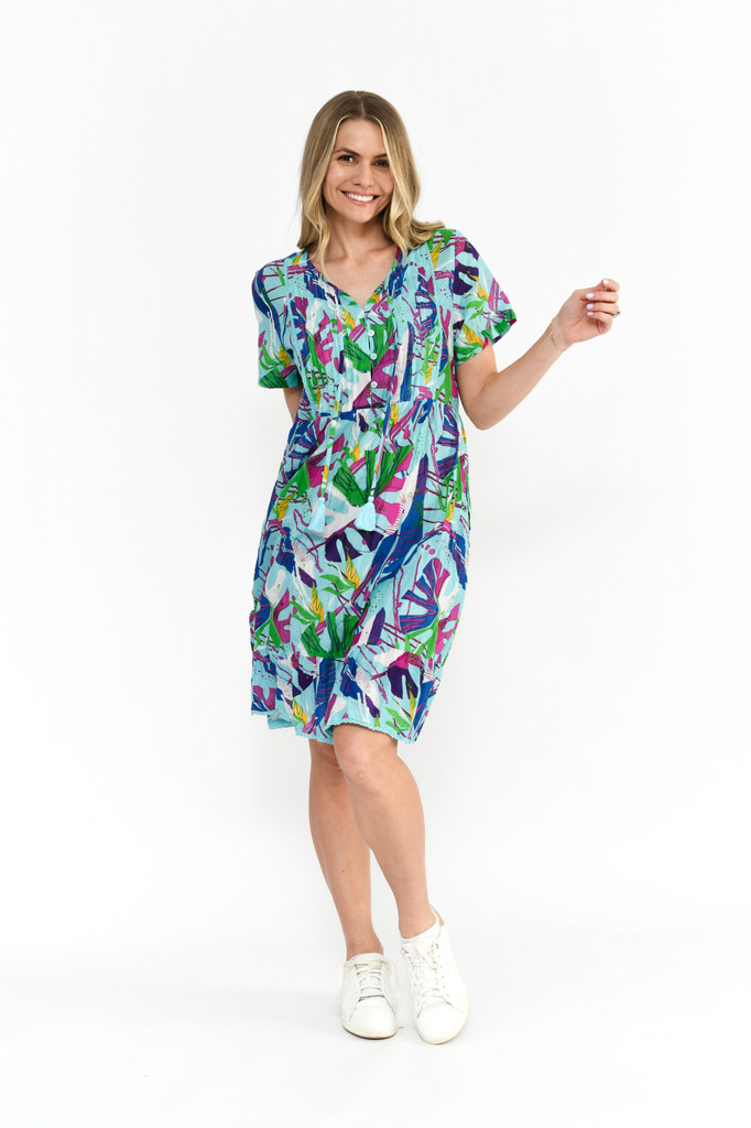 Women's Dresses | Colette V Neck Tassel Dress | ONE SUMMER