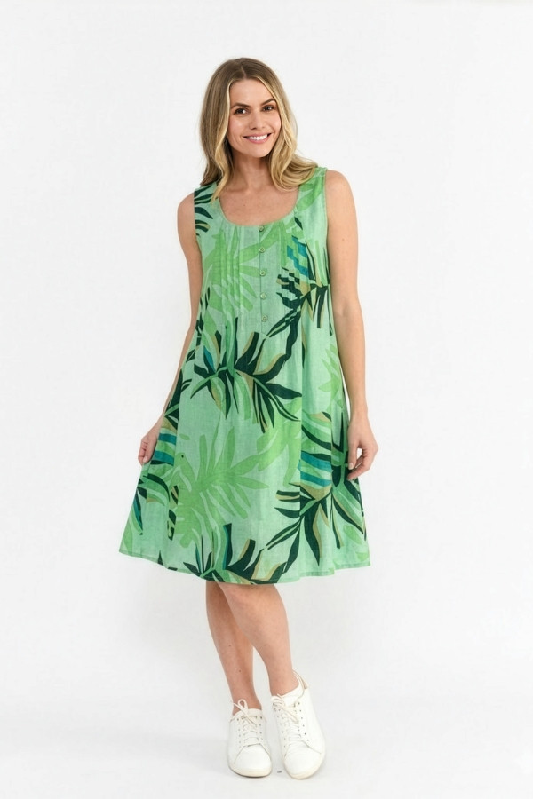 Women's Dresses | Estelle Crew Neck Sleeveless Dress | ONE SUMMER