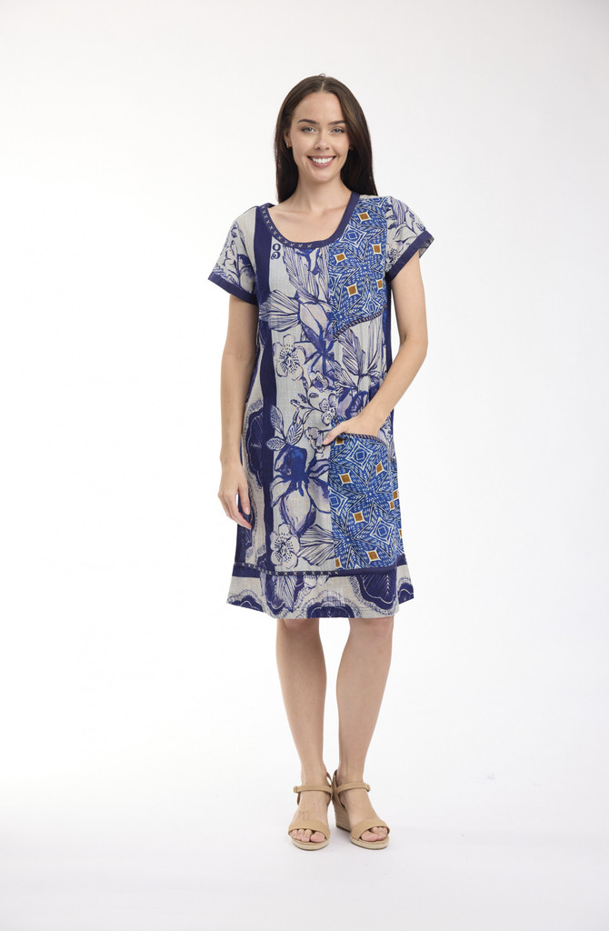 Women's Dresses | Avignon Patch Dress | ORIENTIQUE