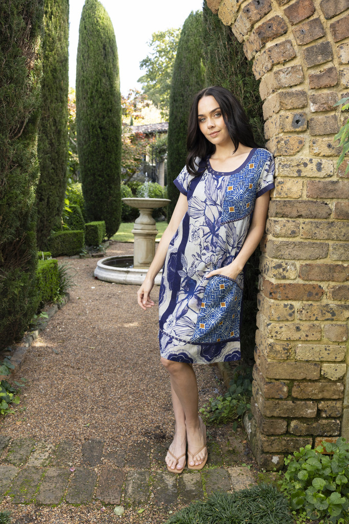 Women's Dresses | Avignon Patch Dress | ORIENTIQUE