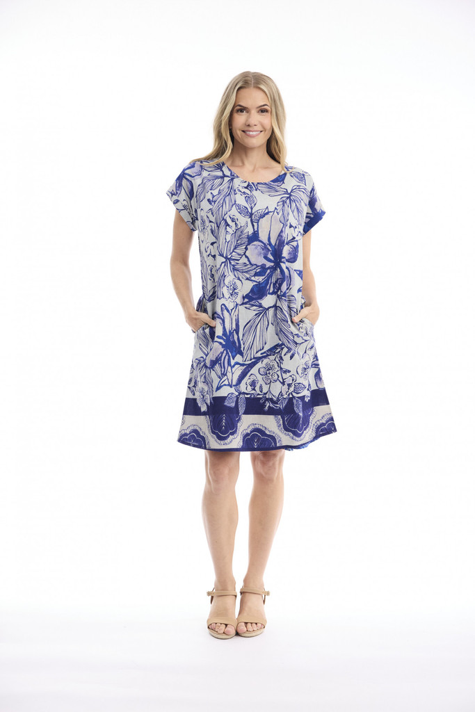 Women's Dresses | Avignon Reversible Short Sleeve Dress | ORIENTIQUE