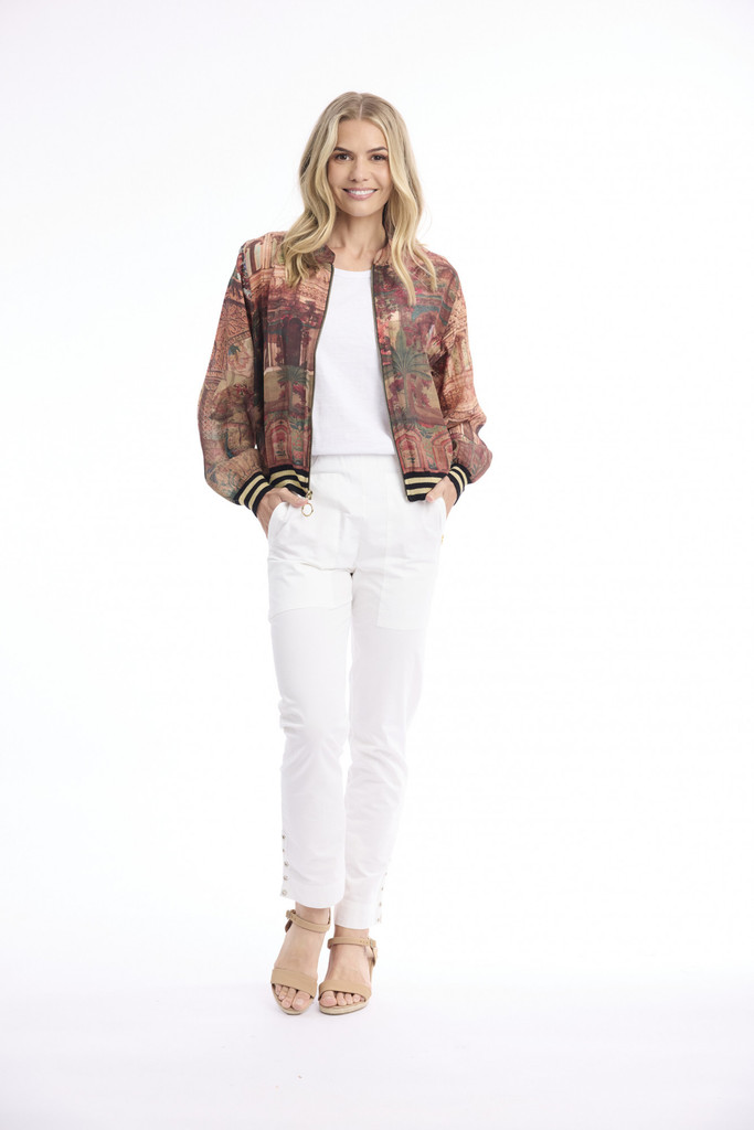 Women's Dresses | Digital Printed Jacket with Zipper  | ORIENTIQUE