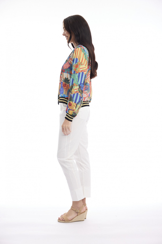 Women's Dresses | Digital Printed Jacket with Zipper  | ORIENTIQUE