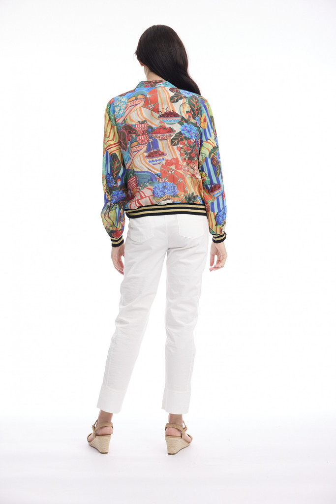Women's Dresses | Digital Printed Jacket with Zipper  | ORIENTIQUE