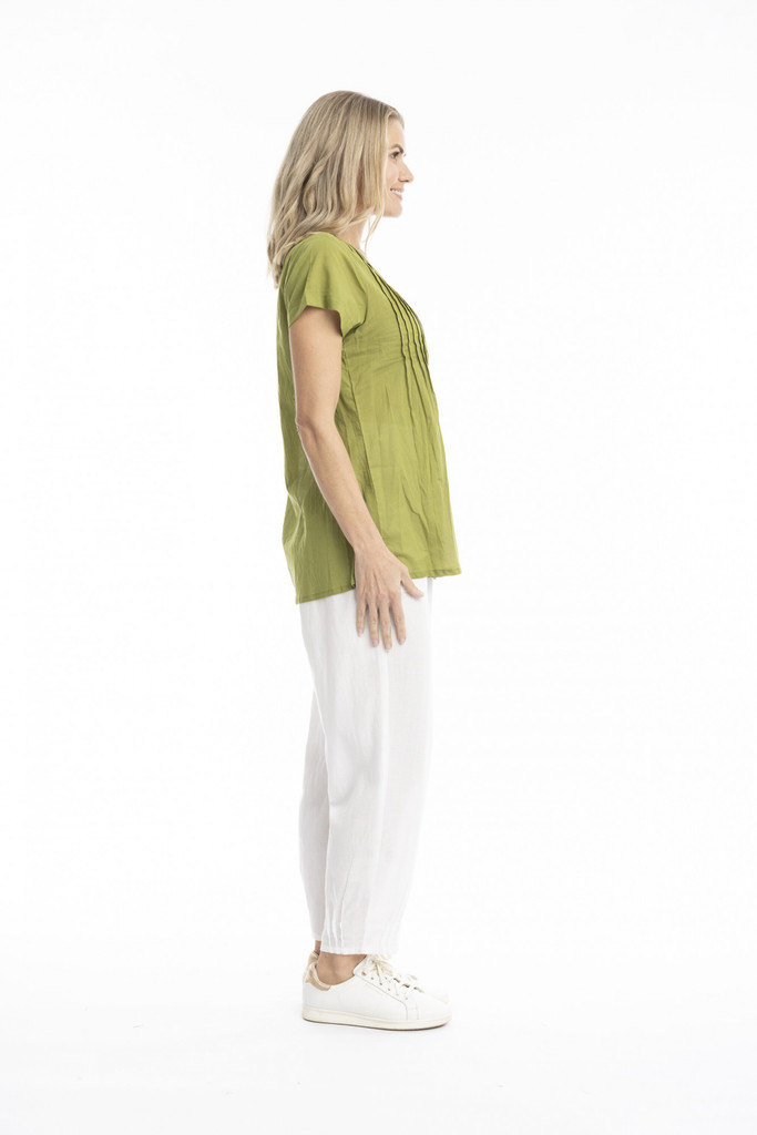 Women's Top | Kayla Short Sleeve Cotton Blouse | ONE SUMMER
