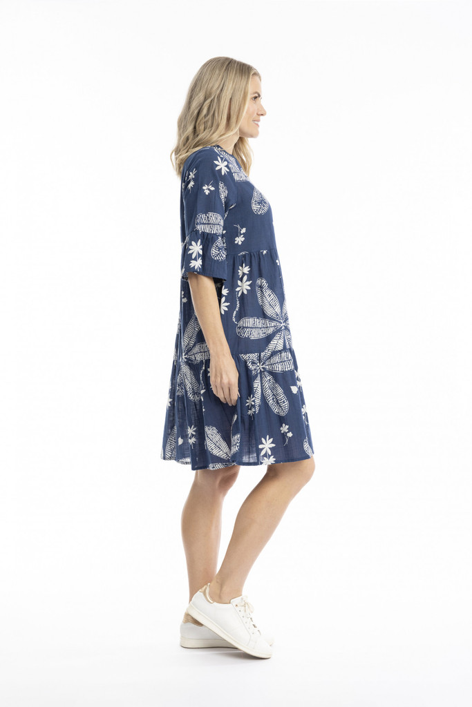 Women's Dresses | Maya Button V Neck Layer Dress | ONE SUMMER